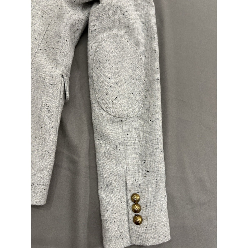 Banana Republic Women's Gray Button Front Long Sleeve Blazer Hacking Jacket 4 - Picture 13 of 14